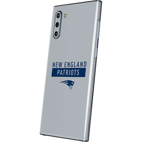 NFL New England Patriots Grey Performance Series Galaxy Note 10 Skin